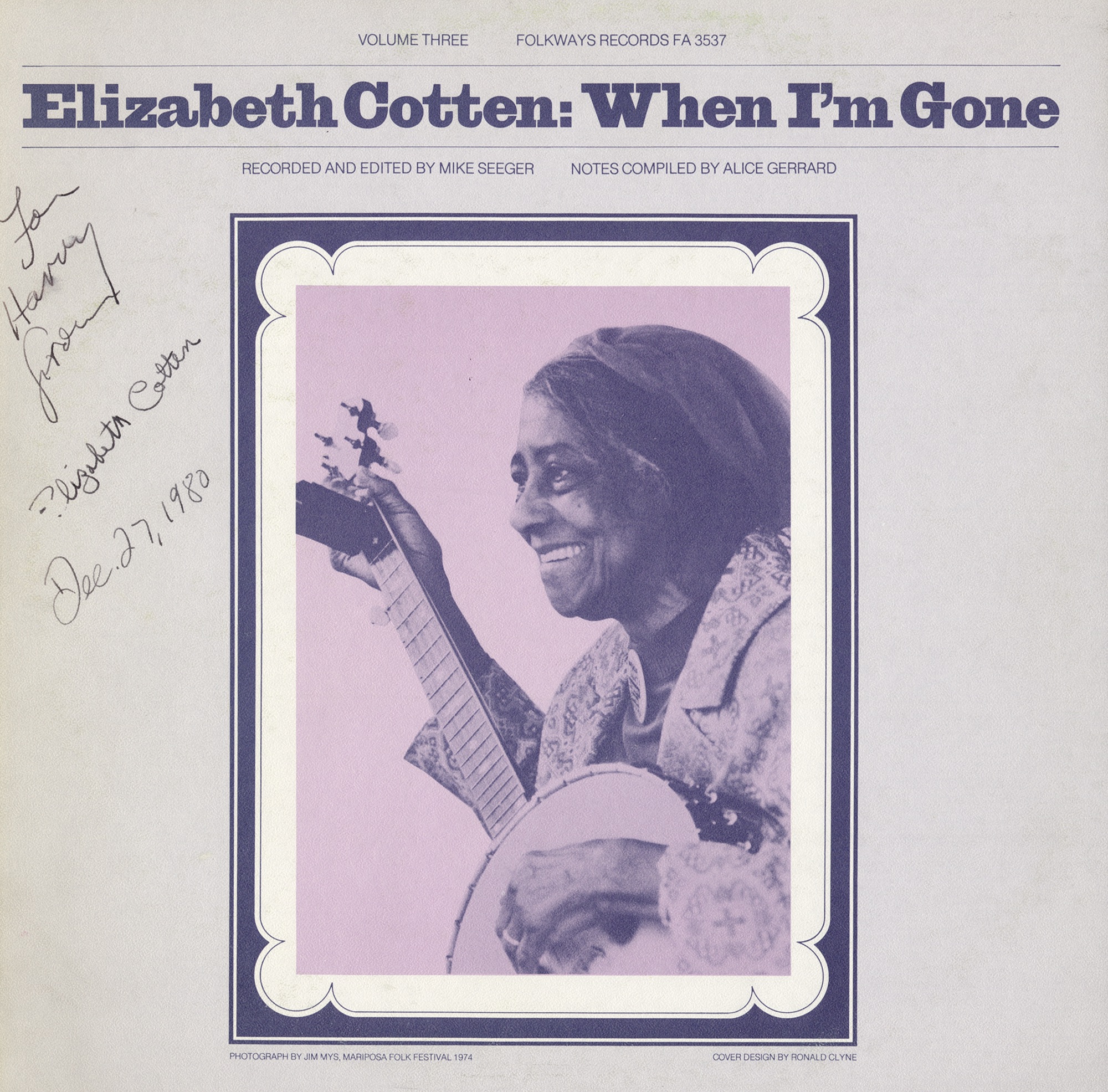 Elizabeth Cotten, Vol. 3: When I'm Gone album cover