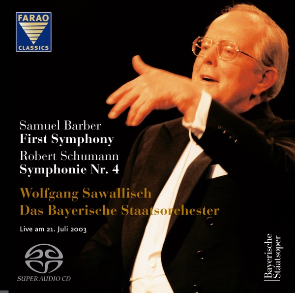 Barber: First Symphony - Schumann: Symphony No. 4 album cover