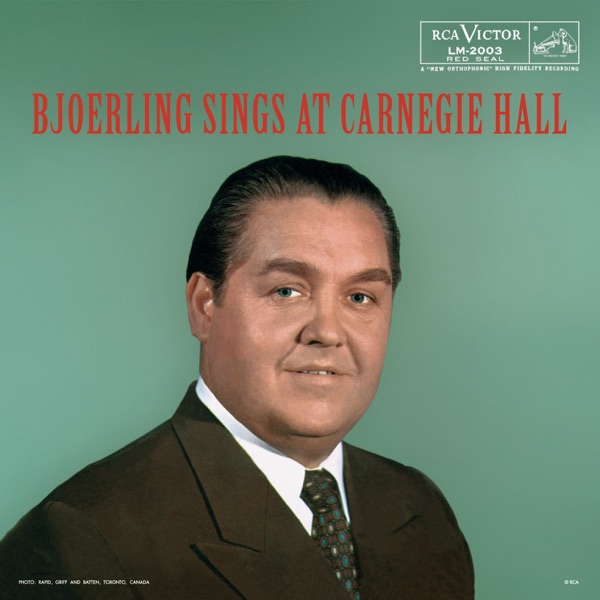 Björling sings at Carnegie Hall album cover