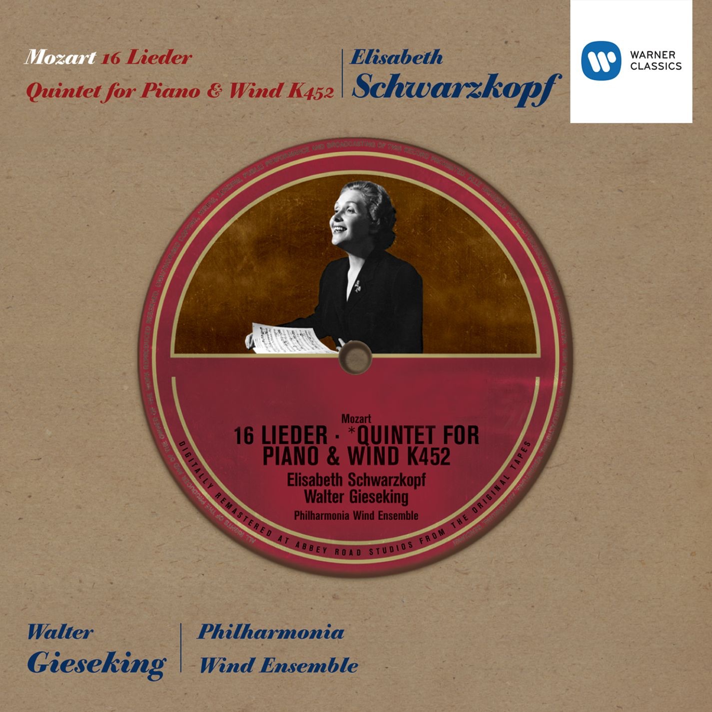 EMI Classics Historical: Elisabeth Schwarzkopf - 16 Mozart Lieder & Walter Gieseking - Quintet for P album cover