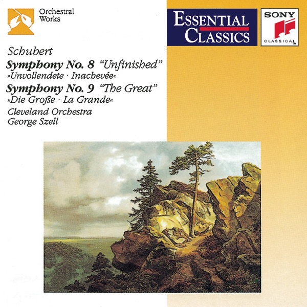 Schubert: Symphonies No. 8 "Unfinished" and No. 9 "The Great" album cover