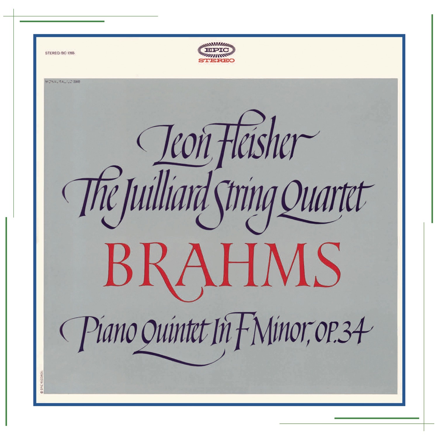 Brahms: Quintet for Piano and Strings in F Minor, Op. 34 album cover