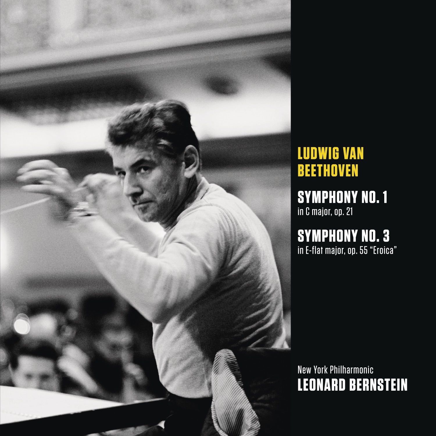 Beethoven: Symphony No. 1 in C Major, Op. 21 - Symphony No. 3 in E-Flat Major., Op. 55 "Eroica" album cover
