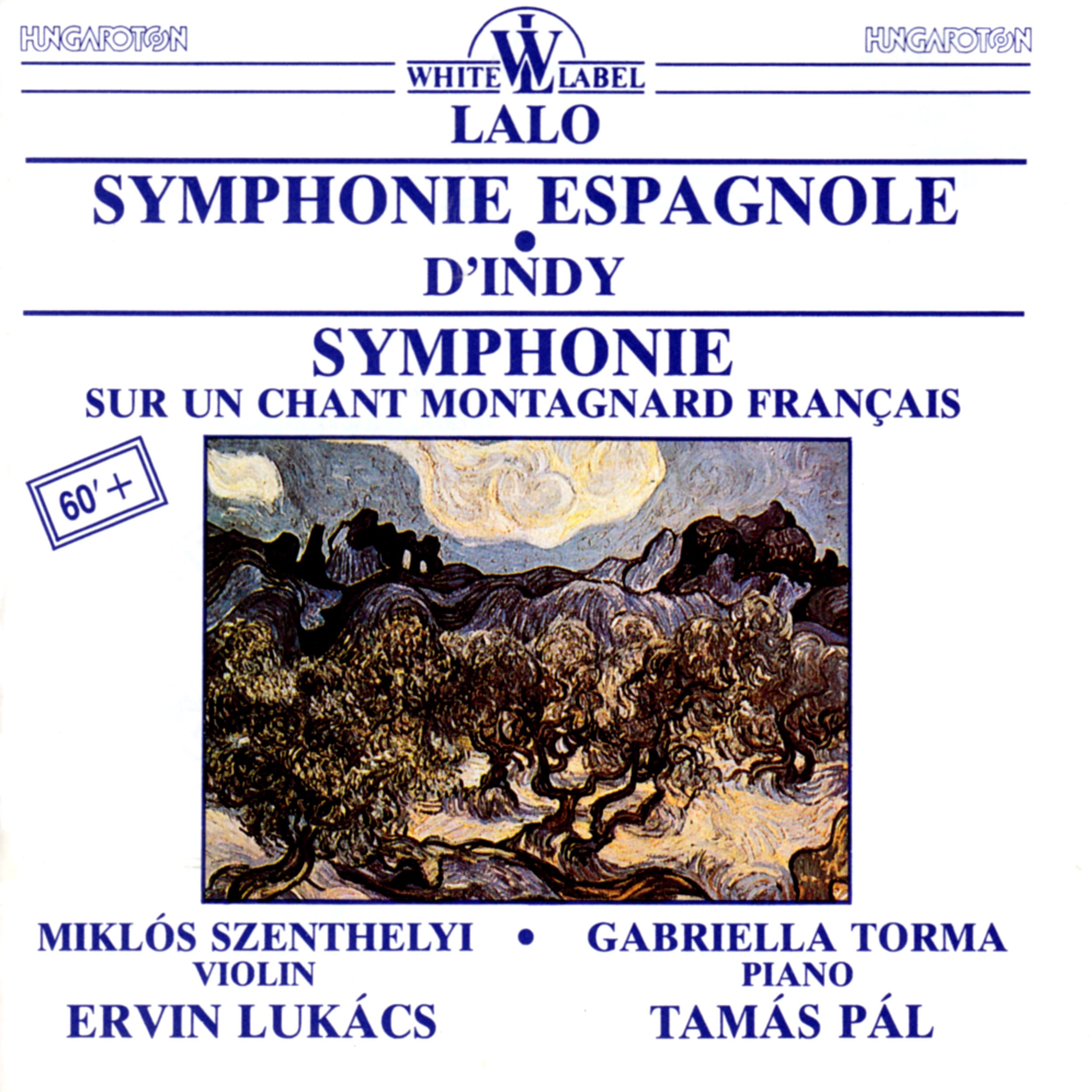 E. Lalo: Symphonie Espagnole, D'indy: Symphonie Cevenole album cover