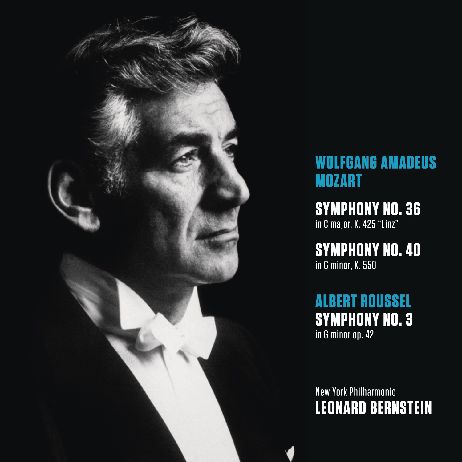 Mozart: Symphony No. 36 in C Major, K. 425 "Linz"; Symphony No. 40 in G Minor, K. 550 - Roussel: Sym album cover