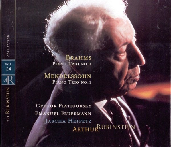 Rubinstein Collection, Vol. 24: Mendelssohn: Piano Trio, Op. 49; Brahms: Piano Trio, Op. 8 album cover