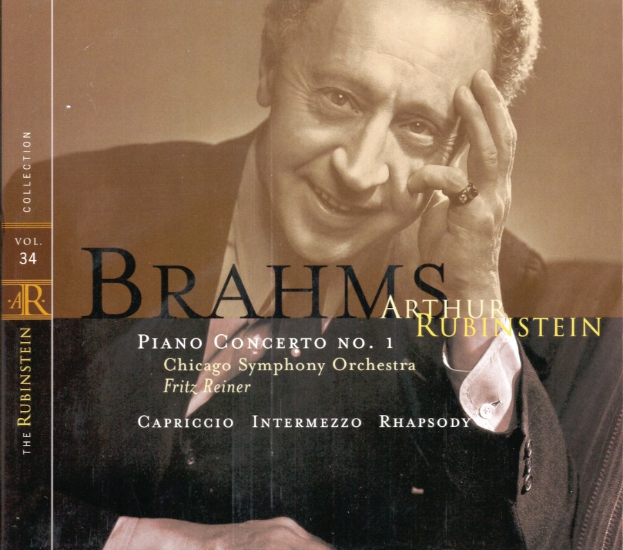 Rubinstein Collection, Vol. 34: Brahms: Concerto No.1 in D Minor, Capriccio, Intermezzo, Rhapsody album cover