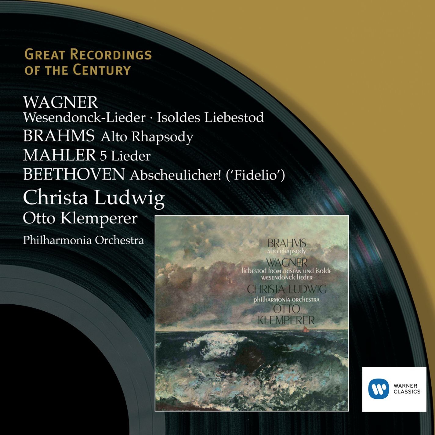 Great Recordings of the Century - Christa Ludwig - Wagner: Wesendonck-Lieder, Brahms: Alto Rhapsody, album cover