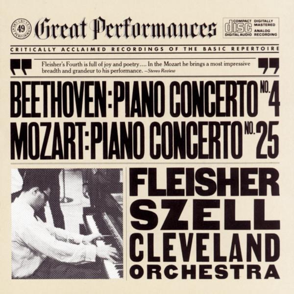 Beethoven: Concerto No. 4 for Piano and Orchestra In G Major, Op. 58 and Mozart: Concerto No. 25 for album cover