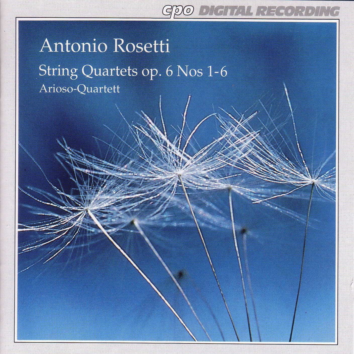 Rosetti: 6 String Quartets, Op. 6 album cover