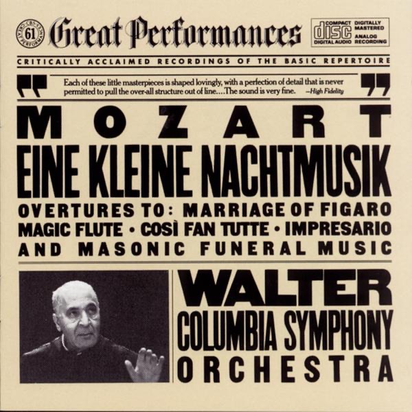 Mozart: Eine Kleine Nachtmusik; Opera Overtures; Masonic Funeral Music album cover