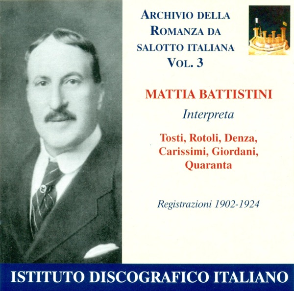 Vocal Recital: Battistini, Mattia - Denza, L. - Tosti, F.P. - Rotoli, A. (Archivio Della Romanza Da  album cover