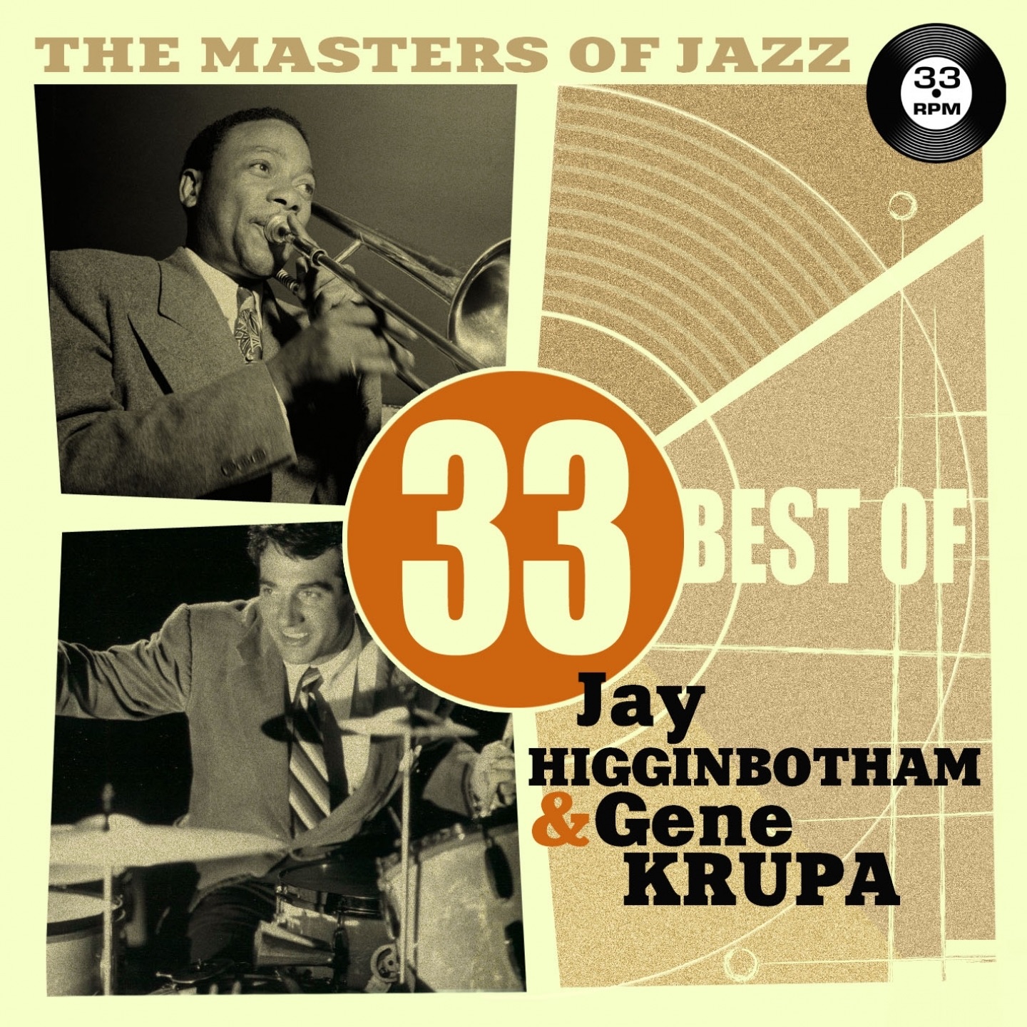 The Masters of Jazz: 33 Best of J. C. Higginbotham & Gene Krupa album cover