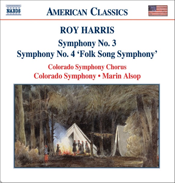 Roy Harris: Symphonies Nos. 3 and 4 "Folksong Symphony" album cover
