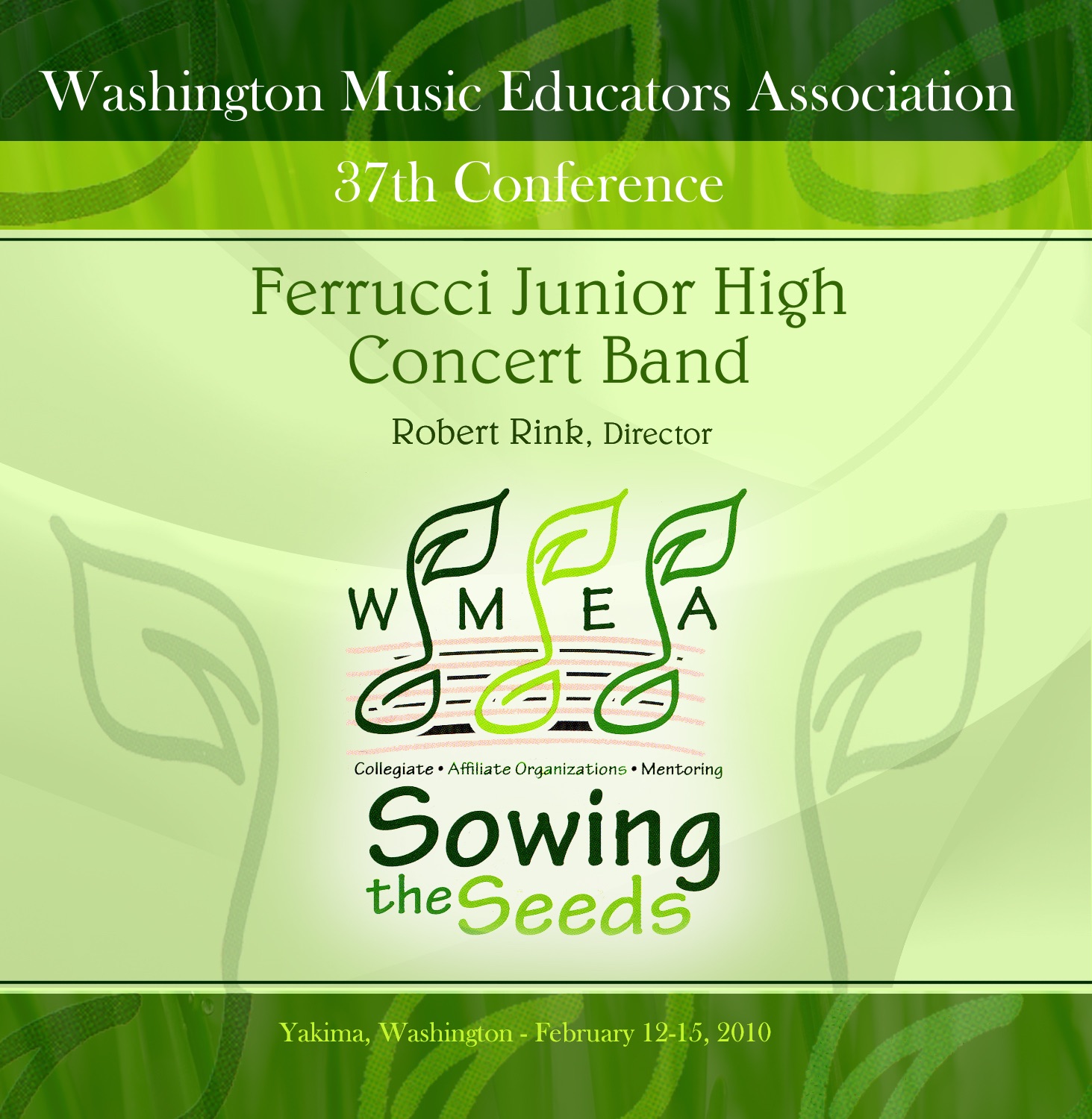 Washington Music Educators Association 2010 Ferrucci Junior High Concert Band (Live) album cover