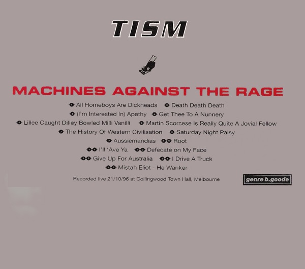 Machines Against the Rage (Live In Melbourne 21/10/95) album cover