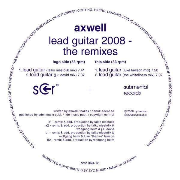 Lead Guitar 2008 - the Remixes album cover