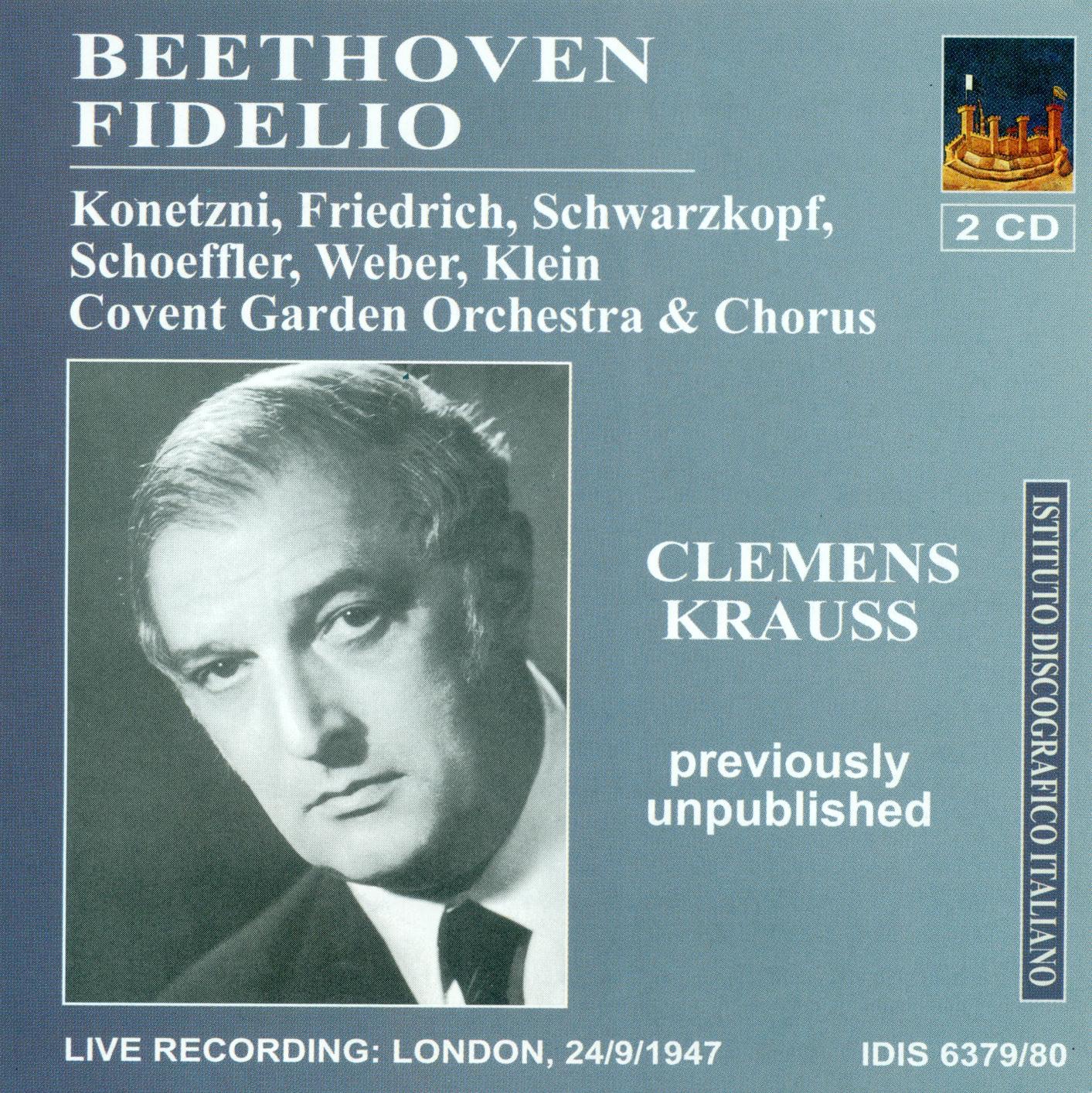 Beethoven, L. Van: Fidelio [Opera] (1947) album cover