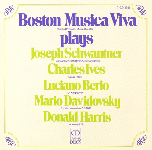Boston Musica Viva Plays Schwantner, Ives, Davidovsky & Harris album cover