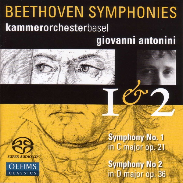 Beethoven: Symphonies Nos. 1 and 2 album cover
