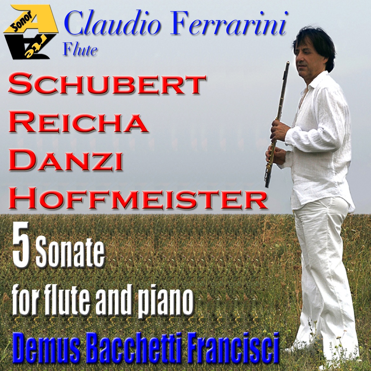 5 Sonatas for flute and piano: Schubert,Hoffmeister,Danzi, Reicha album cover