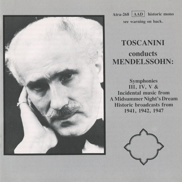 Toscanini conducts Mendelssohn album cover
