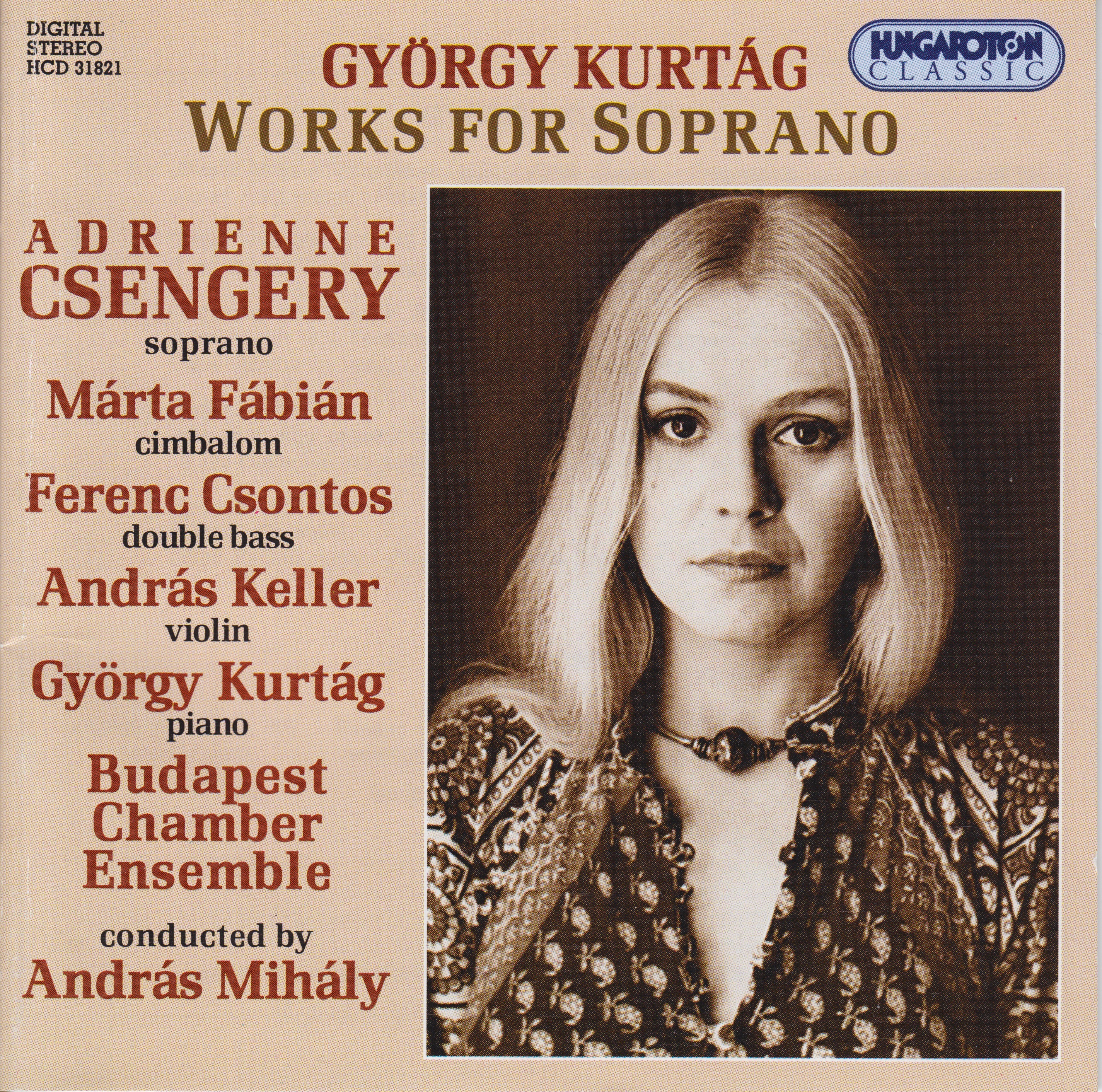 Gy. Kurtág: Works for Soprano album cover