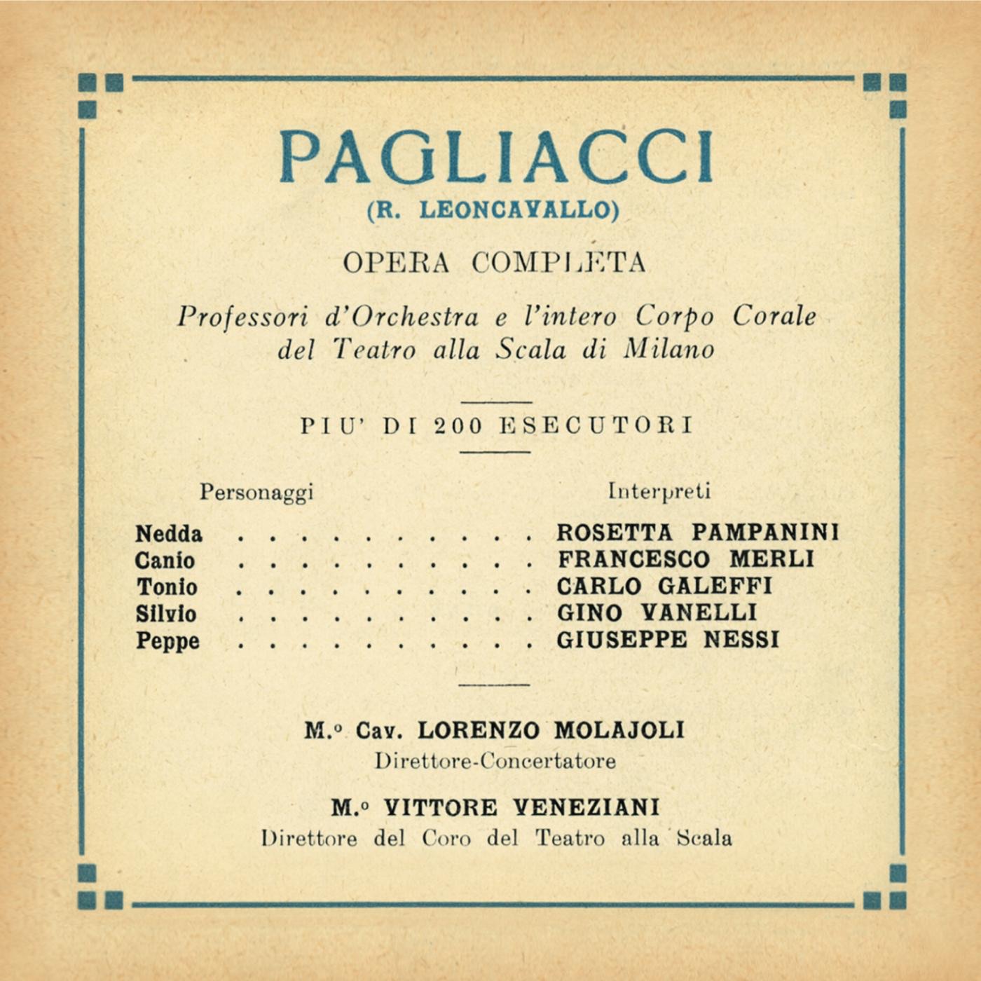 Paperback Opera: Pagliacci GA 1930 album cover