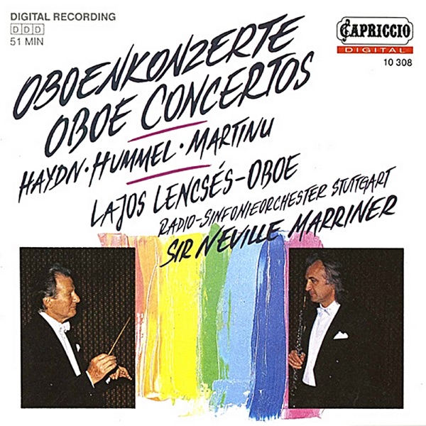 Haydn: Oboe Concerto, Hob.VIIg:C1 - Hummel: Introduction, Theme and Variations, Op. 102 - Martinu: O album cover