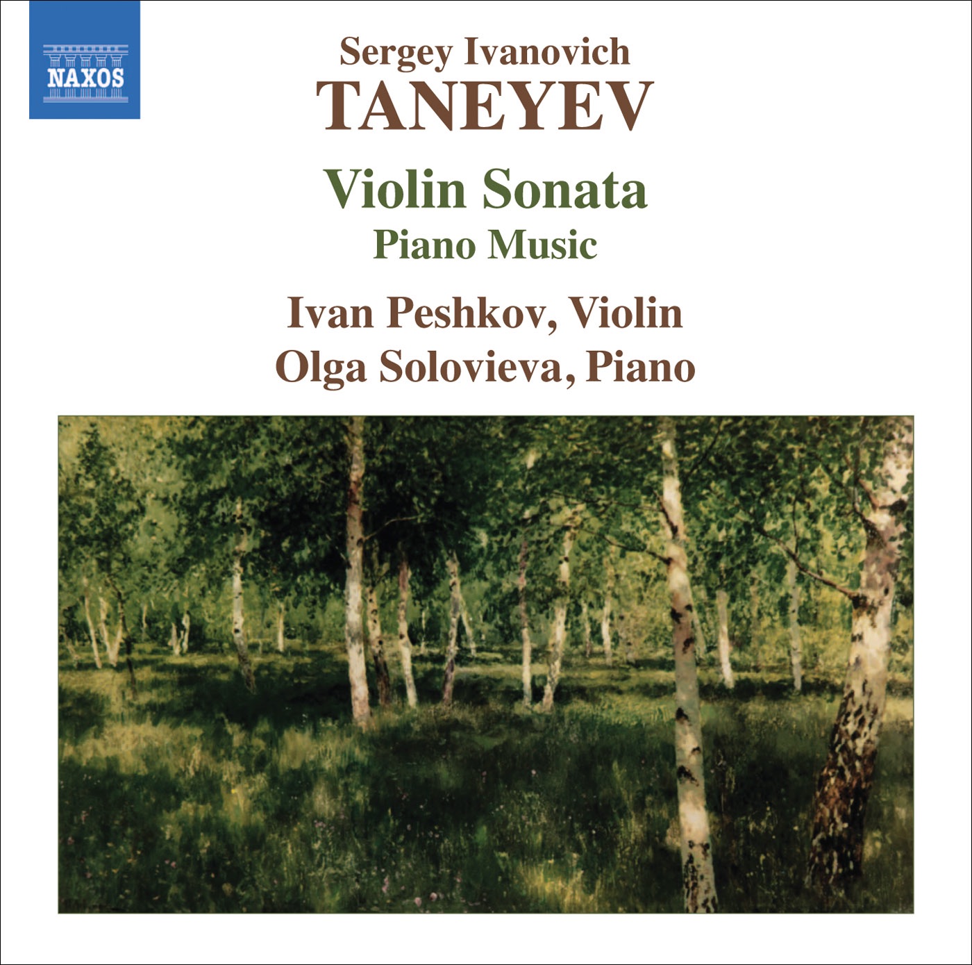 Taneyev, S.I.: Violin Sonata - Piano Music album cover