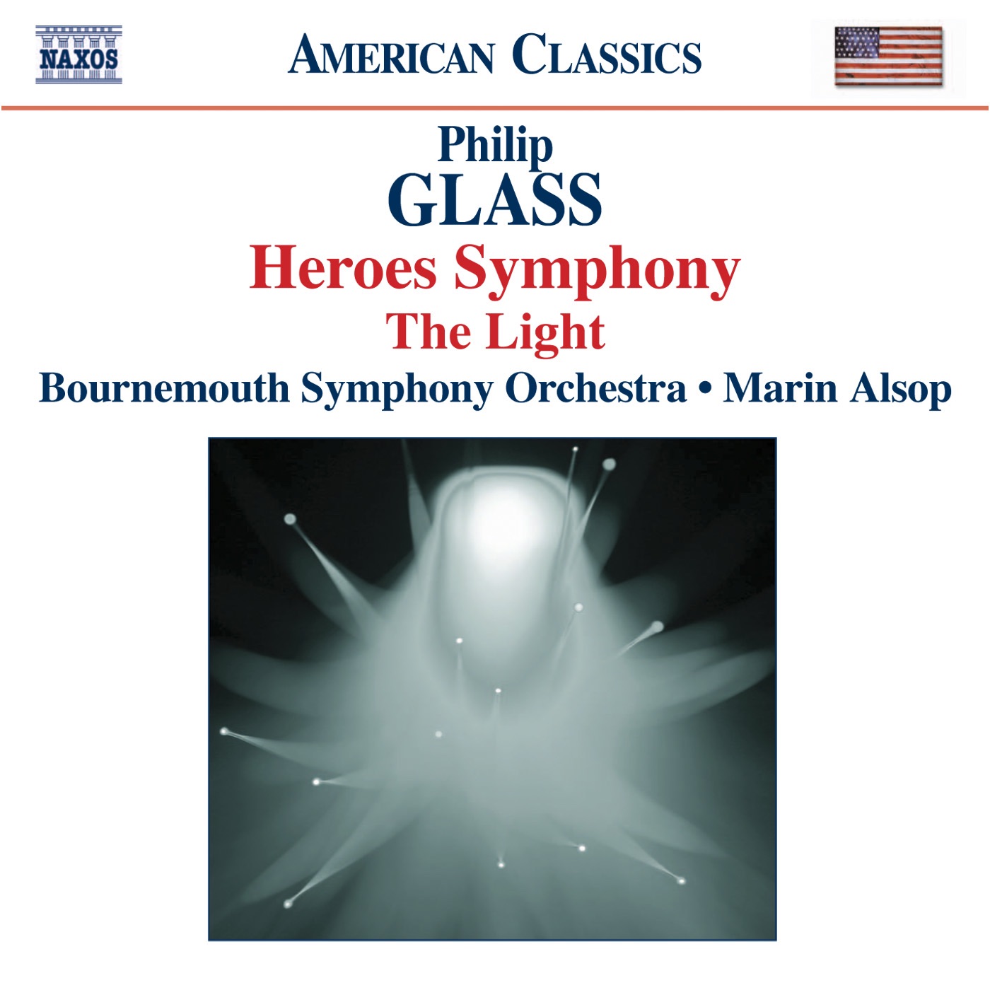 Glass: Symphony No. 4 "Heroes", The Light album cover