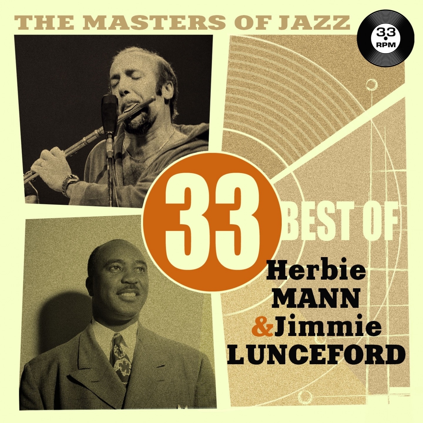 The Masters of Jazz: 33 Best of Herbie Mann & Jimmie Lunceford album cover