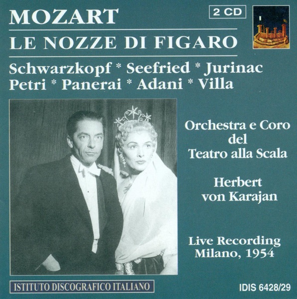 Mozart, W.A.: The Marriage of Figaro [Opera] (Karajan) (1954) album cover