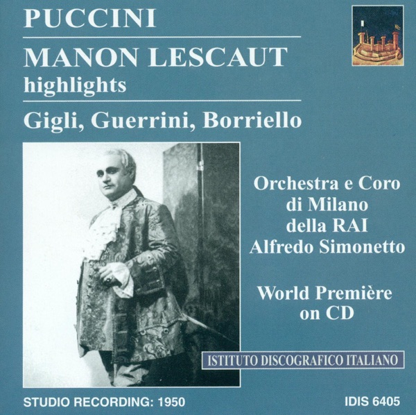 Puccini, G.: Manon Lescaut (Highlights) [1950] album cover