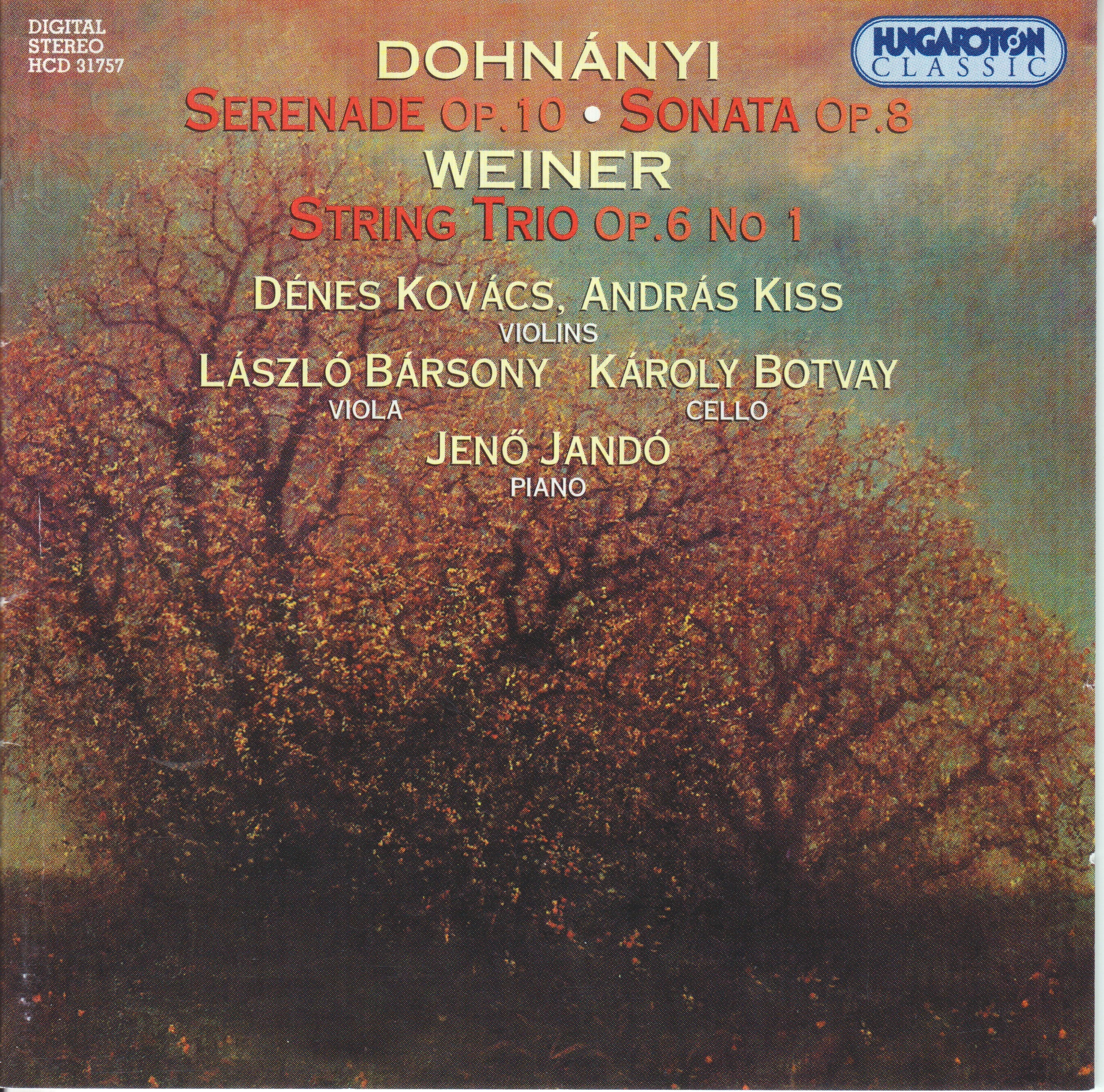 Serenade in C major Op.10, Sonata in B flat minor for Cello and Piano Op.8 album cover