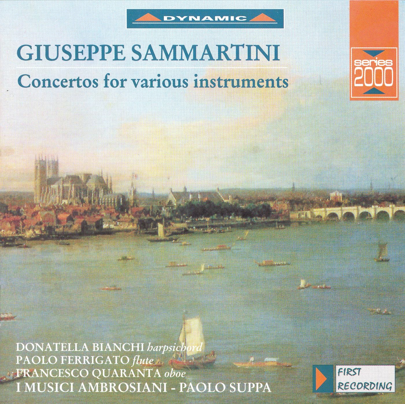 Sammartini: Concertos in A Major, D Major, B-Flat Major & C Major for Various Instruments album cover