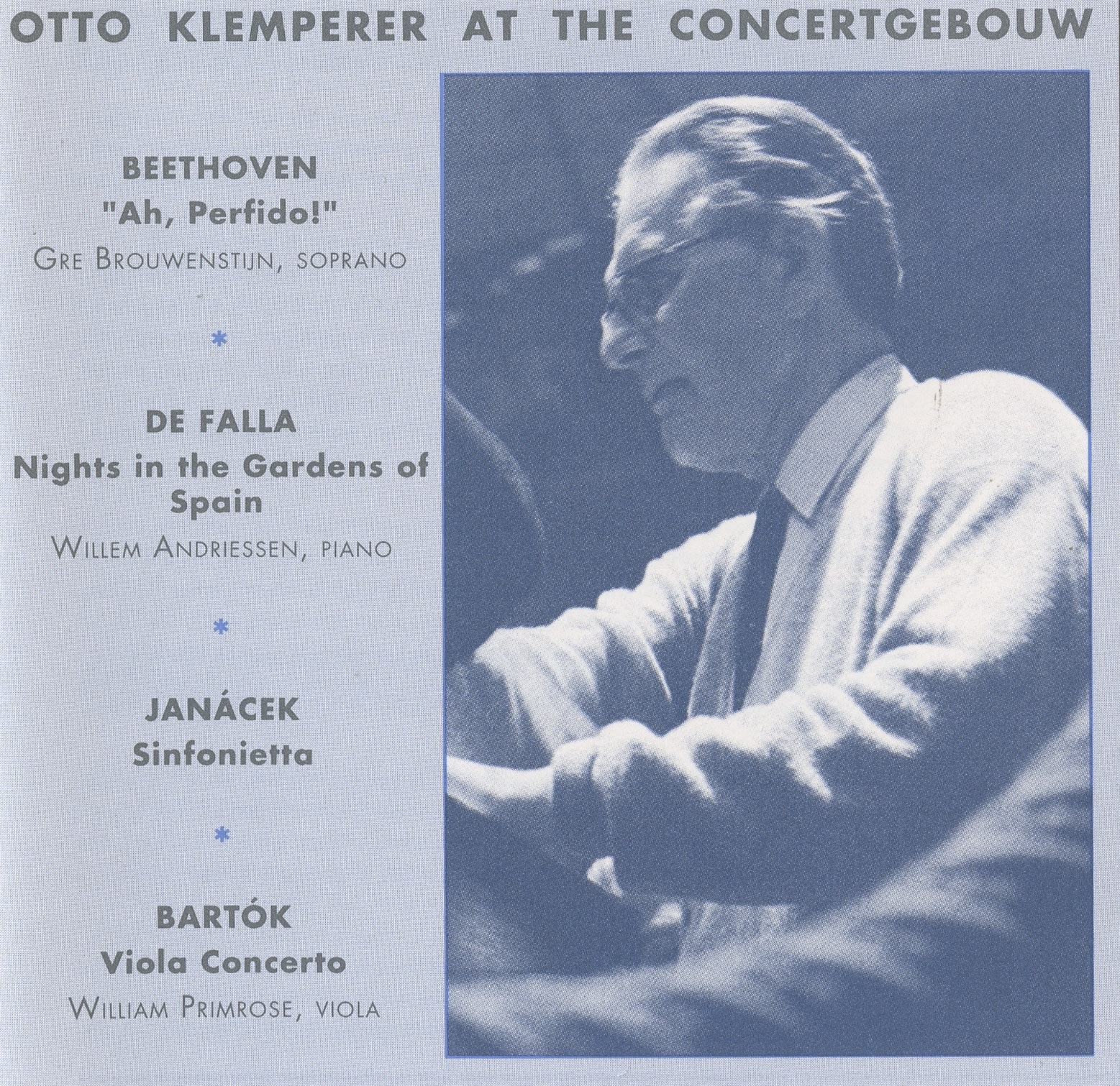 Klemperer At the Concertgebouw (1951) album cover