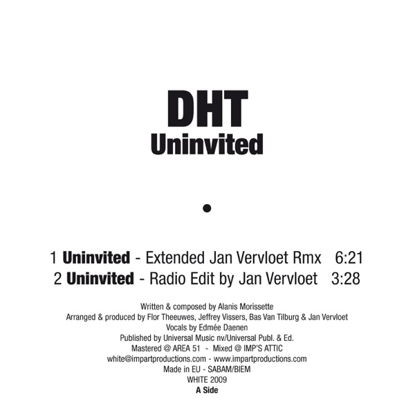 Uninvited - EP album cover