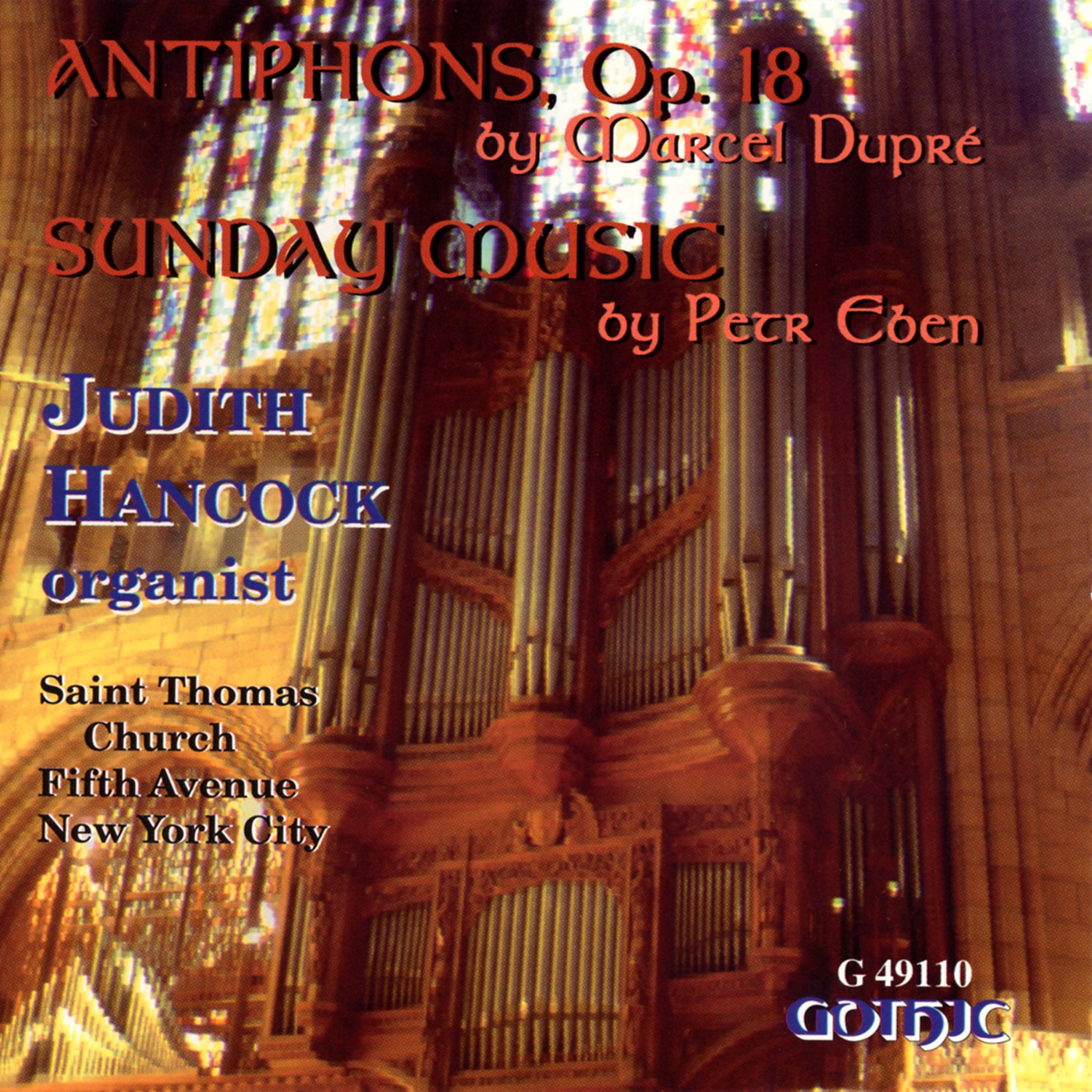 Dupre: Antiphons, Op. 18 - Eben: Sunday Music album cover