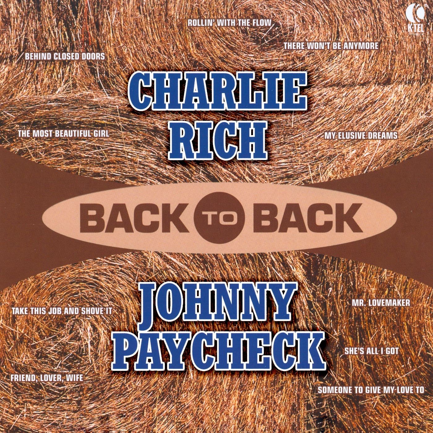 Back to Back - Charlie Rich & Johnny Paycheck album cover
