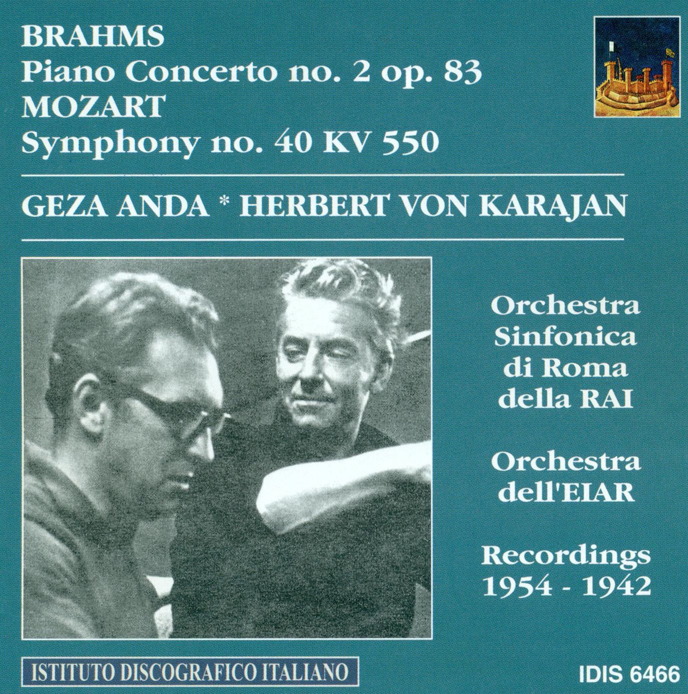 Mozart, W.A.: Piano Concerto No. 2 - Symphony No. 40 (Anda) (1942, 1954) album cover