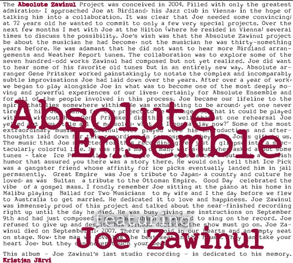 Absolute Zawinul album cover