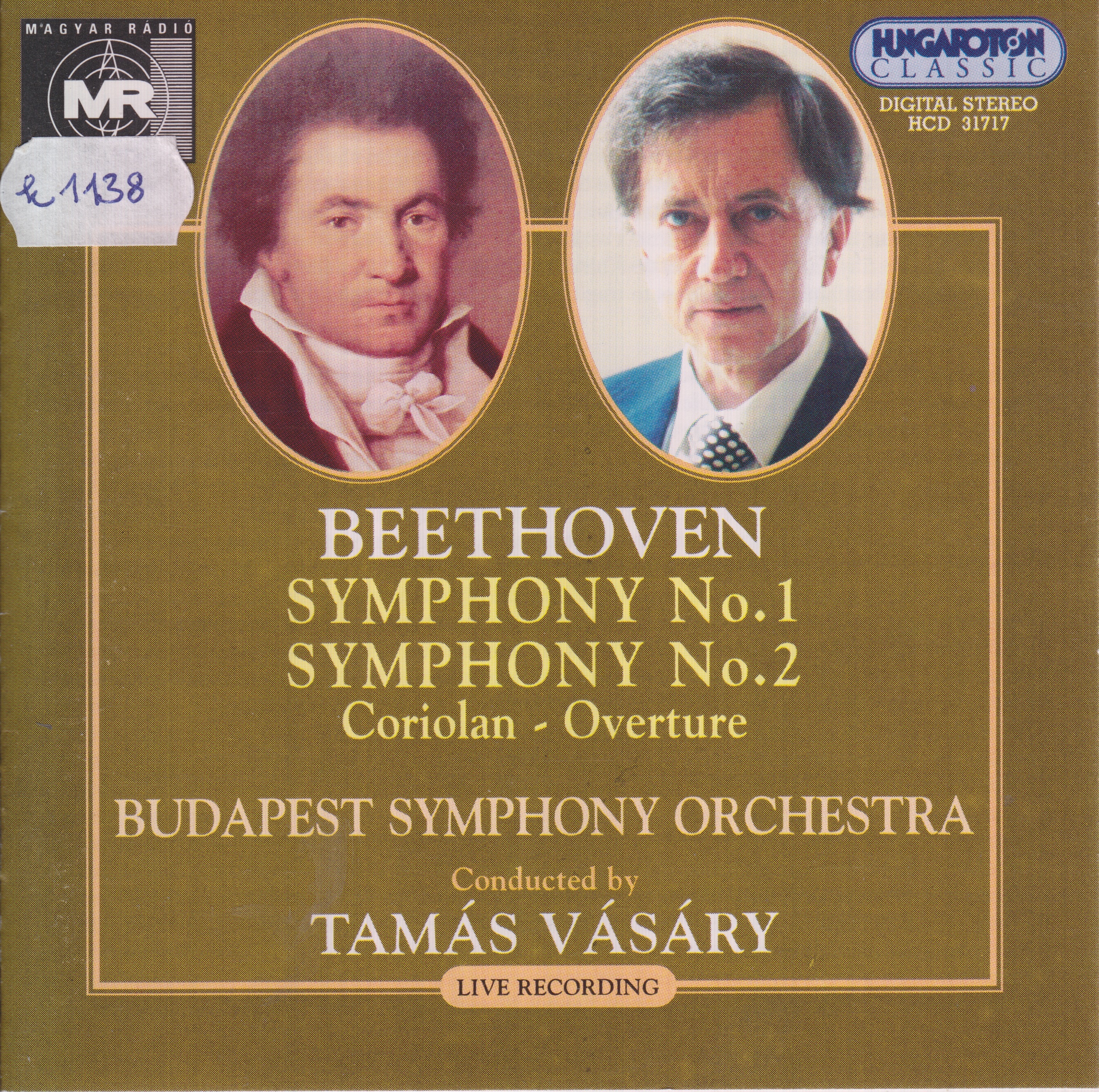 Beethoven: Symphonies Nos. 1-2 - Coriolan-Overture Op.62 album cover