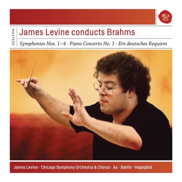 James Levine conducts Brahms - Sony Classical Masters album cover