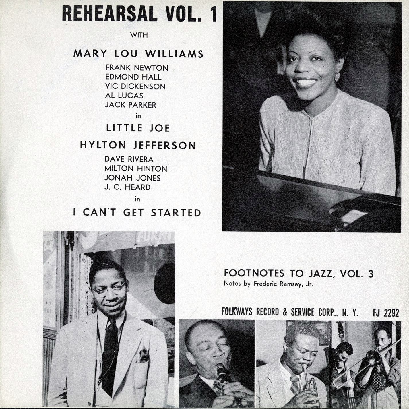 Footnotes to Jazz: Vol. 3: Jazz Rehearsal Vol. 1 album cover