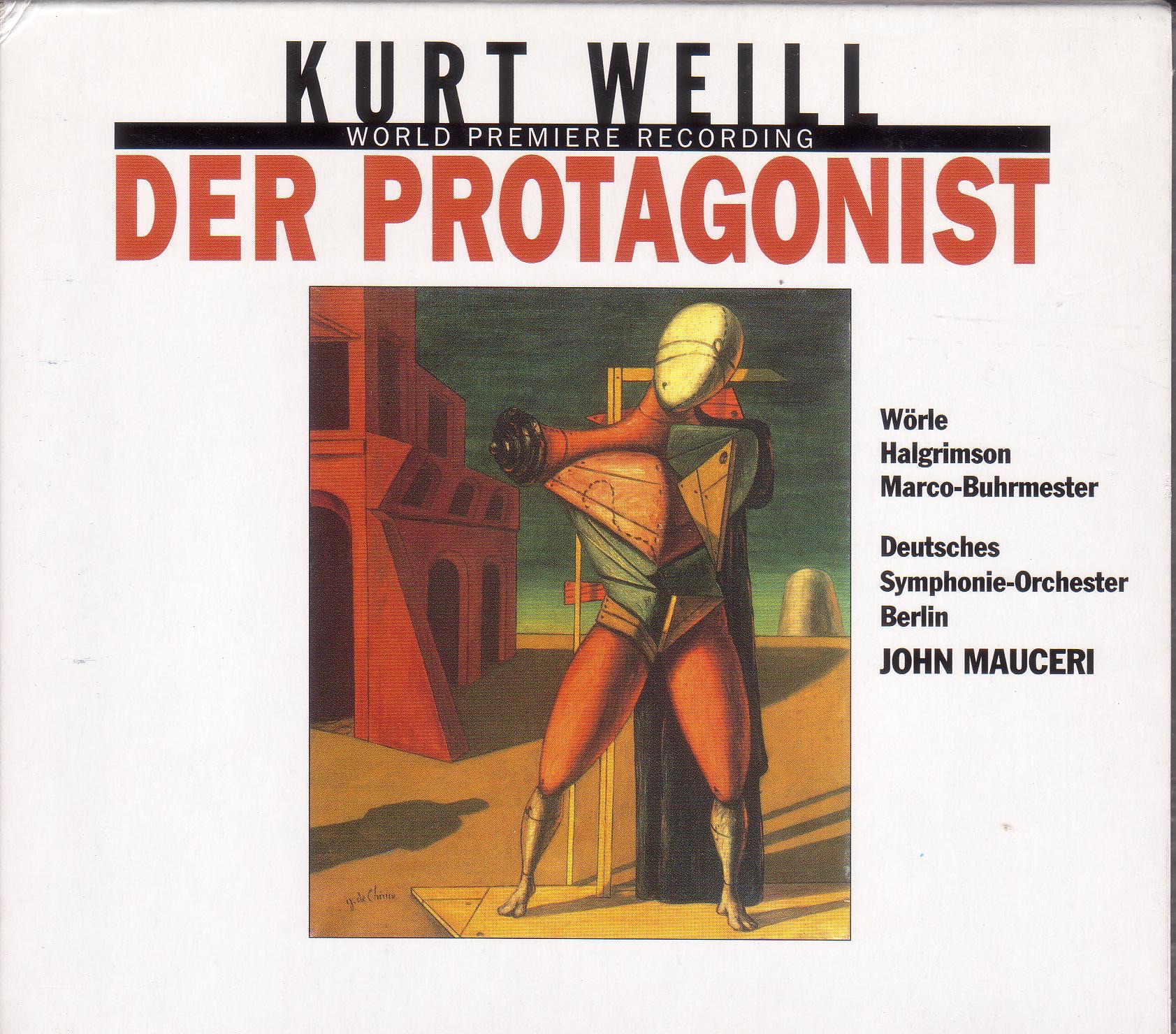 Weill, K.: Protagonist (Der) [Opera] album cover