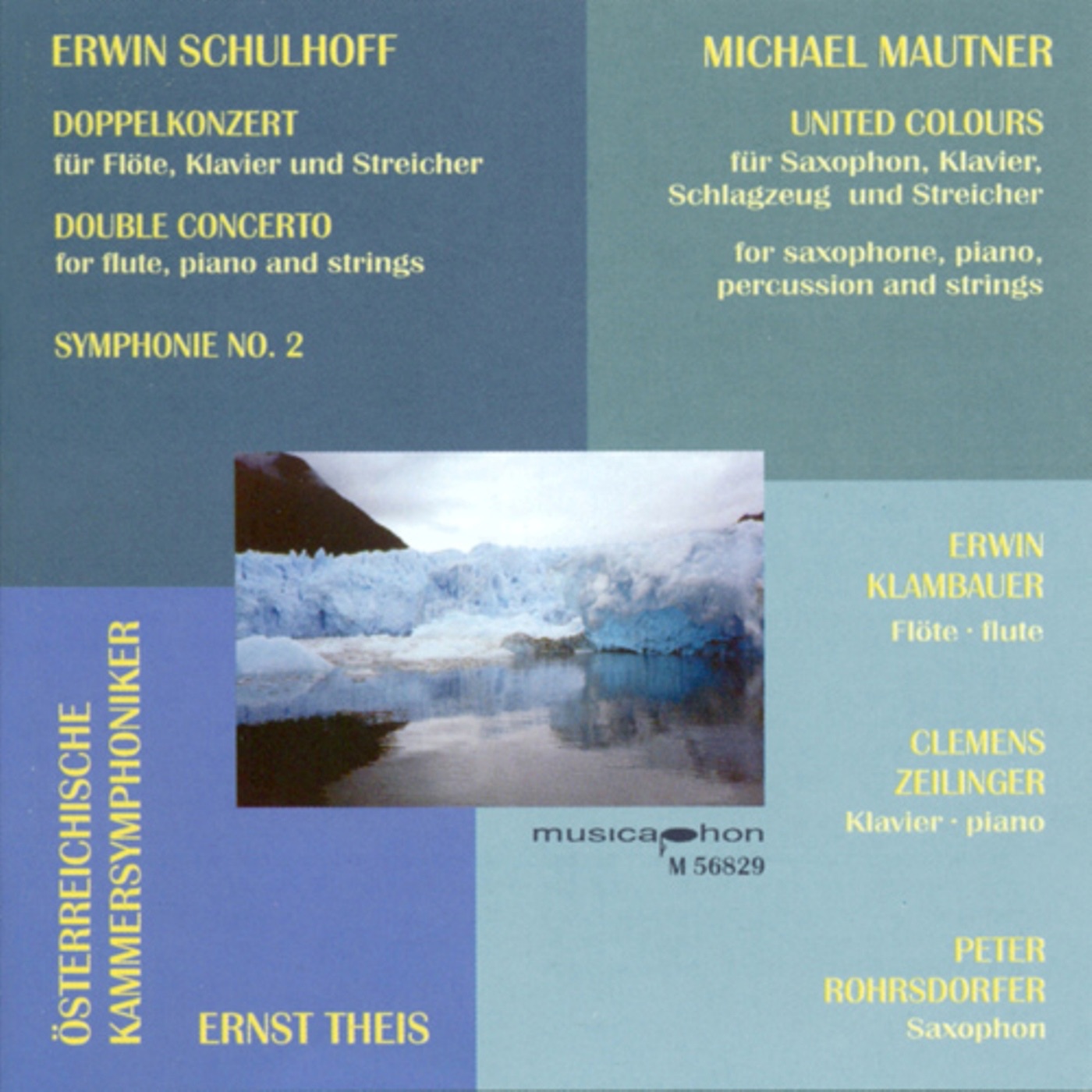 Schulhoff, E.: Double Concerto for Flute, Piano and Strings - Symphony No. 2 - Mautner, M.: United C album cover