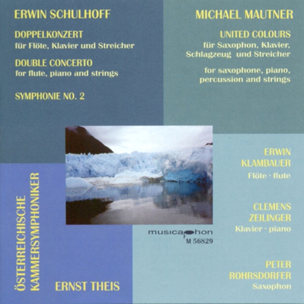 Schulhoff, E.: Double Concerto for Flute, Piano and Strings - Symphony No. 2 - Mautner, M.: United C album cover