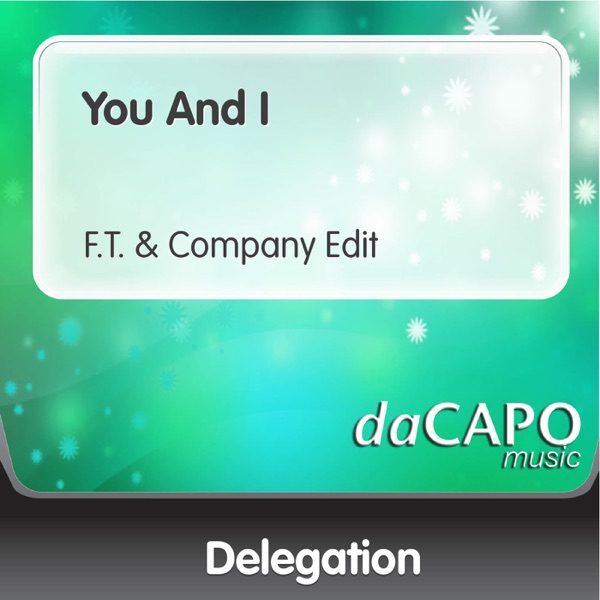 You and I (F.T and Company Edit) - Single album cover