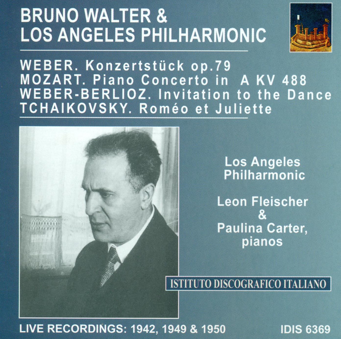 Mozart, W.A.: Piano Concerto No. 23 - Weber, C.M. Von: Konzertstuck, Op. 79 - Tchaikovsky, P.I.: Rom album cover